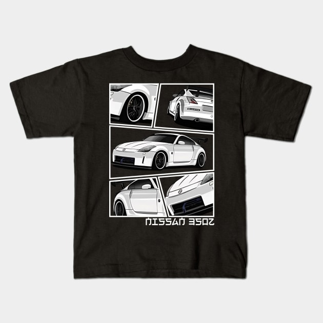 Nissan 350Z, JDM Car Kids T-Shirt by T-JD